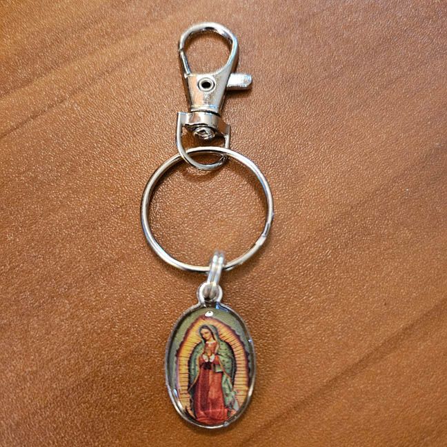 💐Guadalupe Guardian – Sacred Medal Key Ring