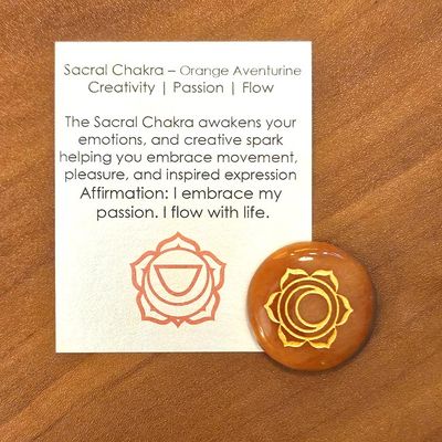 🧡 Sacral Chakra Pocket Stone