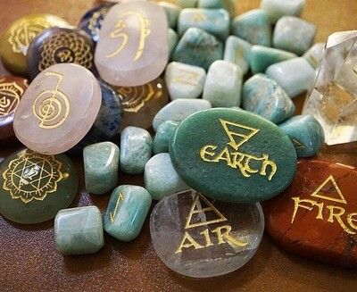 Palm Stones, Chakras, Angels & Runes