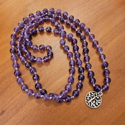 💜 Amethyst Tree of Life Hand Knotted Prayer Beads