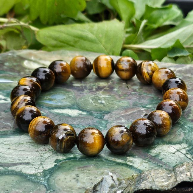 🐅 Tiger Eye Bracelet – 10mm Beads