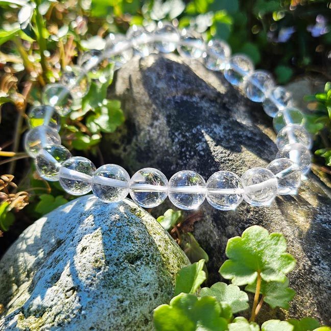 🪨 Clear Quartz Bracelet – 10mm Beads