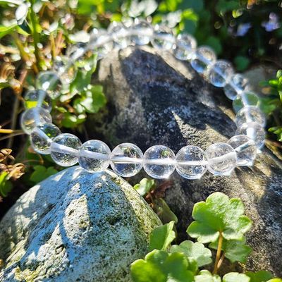 🪨 Clear Quartz Bracelet – 10mm Beads