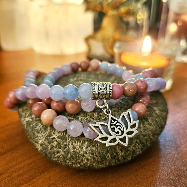 🪷Lotus OM Mala of Harmony Prayer Beads