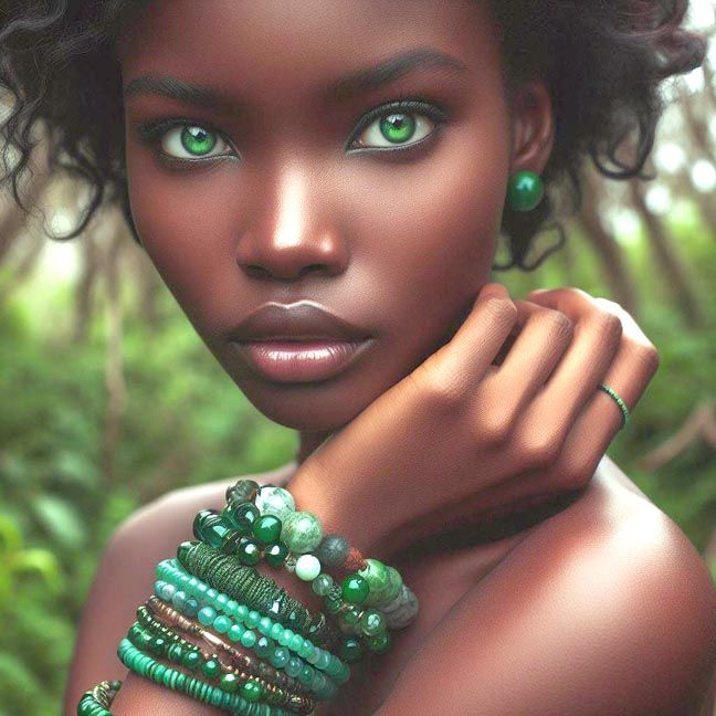 Blue &amp; Green Gemstone Bracelets