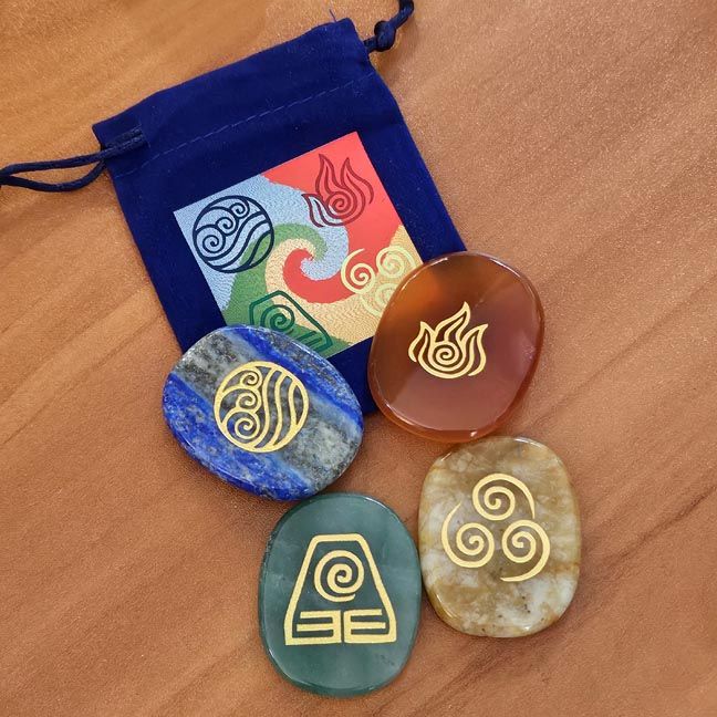 Four Elements Stones | Earth • Air • Fire • Water Intention Set