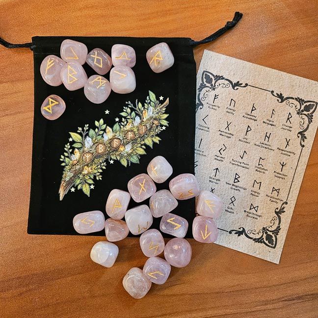 Gemstone Runes — Hand‑Engraved Runes for Guidance, Clarity &amp; Spiritual Insight