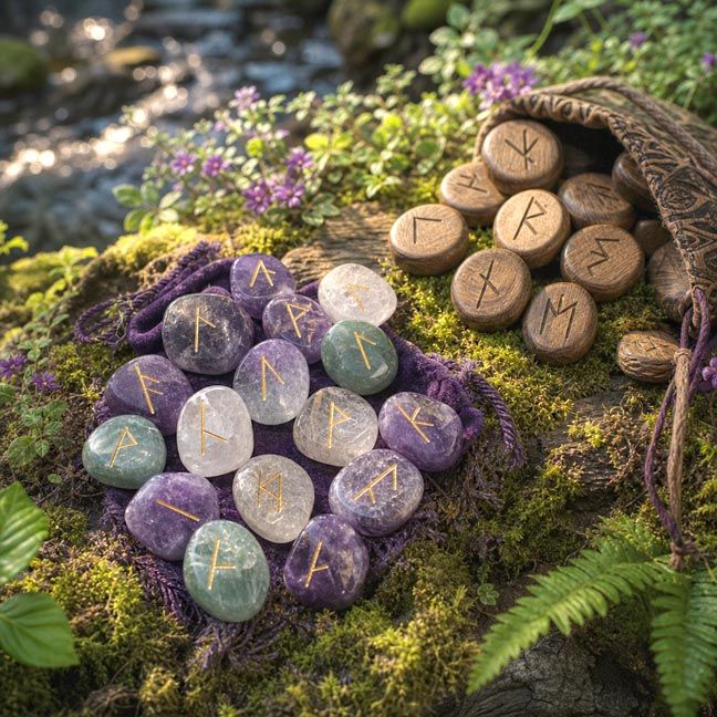 Runes - Gemstones and Wood