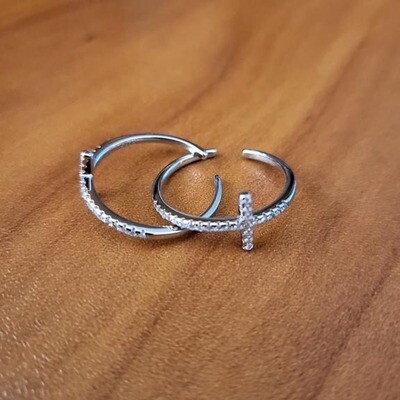 Cross Ring in Sterling Silver