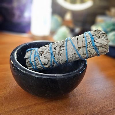 🥣Black Marble Smudging Bowl