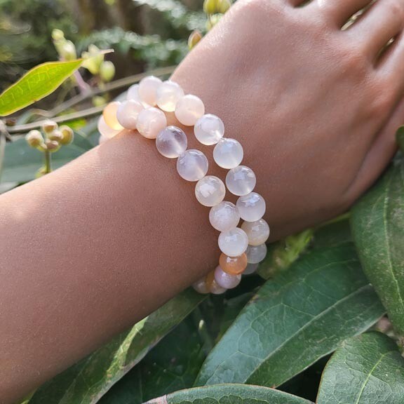 Cherry Blossom Agate Bracelet