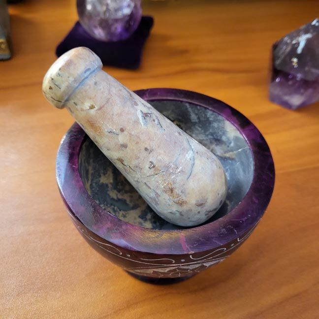 Flower of Life Mortar and Pestle