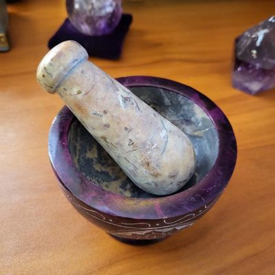 Flower of Life Mortar and Pestle