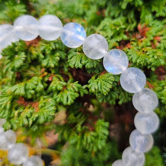 Rainbow Moonstone Bracelet | 8mm Intuition, Balance &amp; Divine Feminine Energy