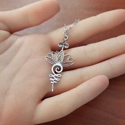 Unalome Lotus Pendant