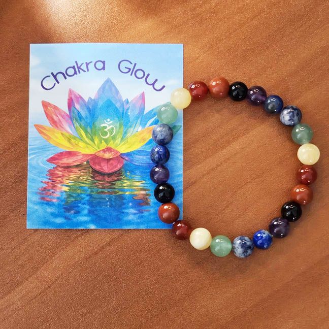Chakra Alignment Bracelet — 8mm Natural Gemstones for Balance &amp; Energy Flow