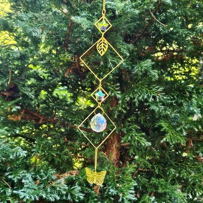 Golden Butterfly Suncatcher