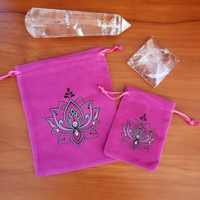 🪷​Lotus Velveteen Pouches by Montserrat 2 Sizes