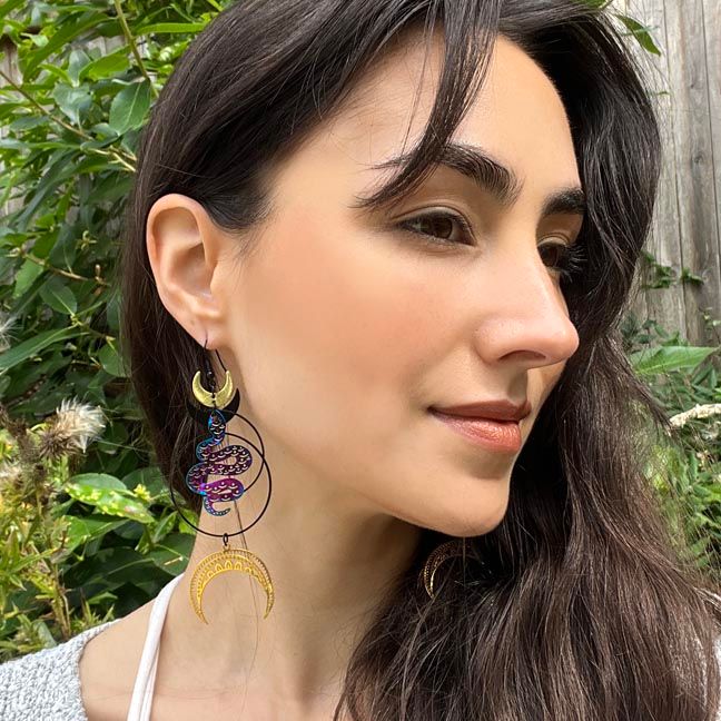 🐍​Moon Serpent​ Earrings