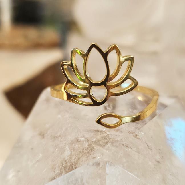 ​Lotus Ring-adjustable-stainless steel