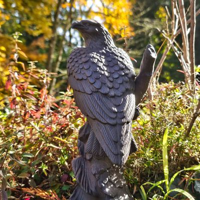 Wings of the Divine – Porcelain Eagle Statue