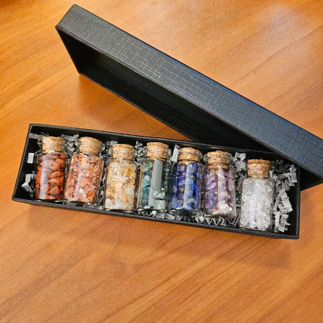 🌈 Essence of Alignment - Chakra Gemstone Vial Se​t