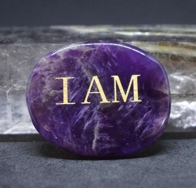 🪻​ I AM palm stone in Amethyst