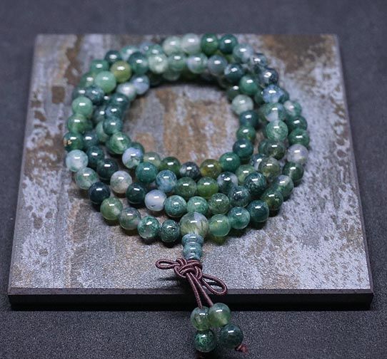 🌿Moss Agate Prayer Beads