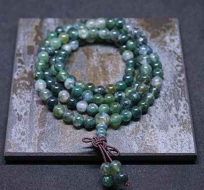 🌿Moss Agate Prayer Beads