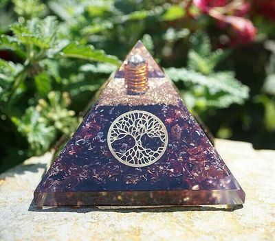 đź’–Garnet and Tree of Life Pyramid Orgone Pyramid đź’–Garnet and Tree of Life Pyramid Orgone Pyramid