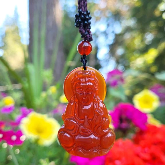 🔶✨ Kuan Yin Carnelian Pendant