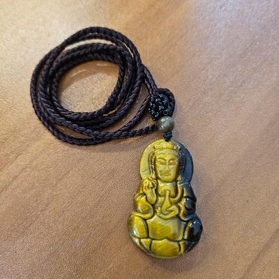 Quan Yin Tiger Eye Pendant