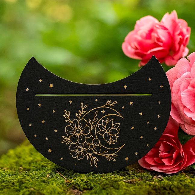 Floral Moon Card Stand