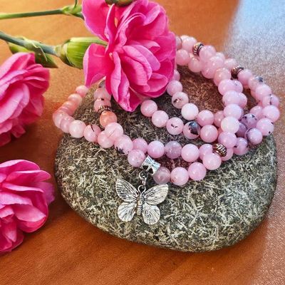 Pink Peruvian Opal Prayer Beads
