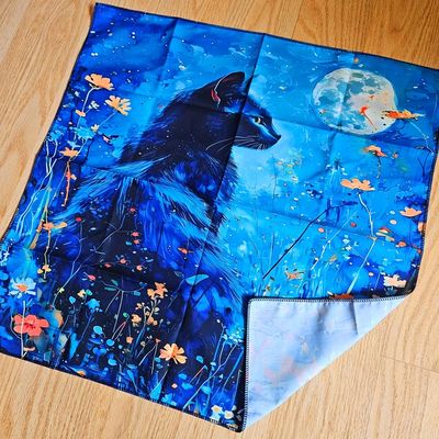 Moon Cat – 18" x 18" Altar Cloth