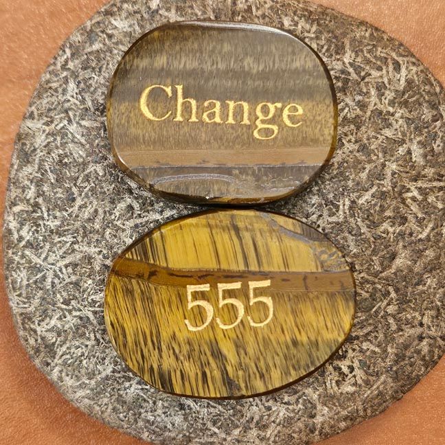 🟡 555 in Tiger Eye Angel Numbers Stones