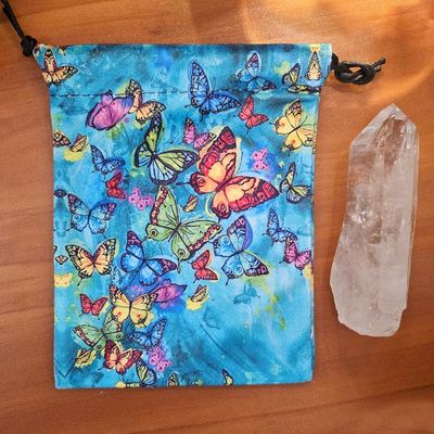 🦋 Sky‑Bloom Butterflies Drawstring Pouch