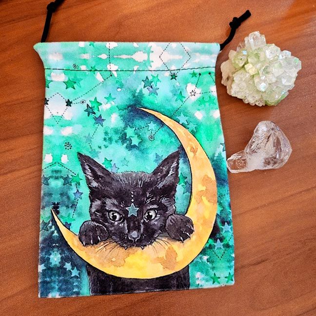 🐈‍⬛ Moon Guardian Drawstring Pouch