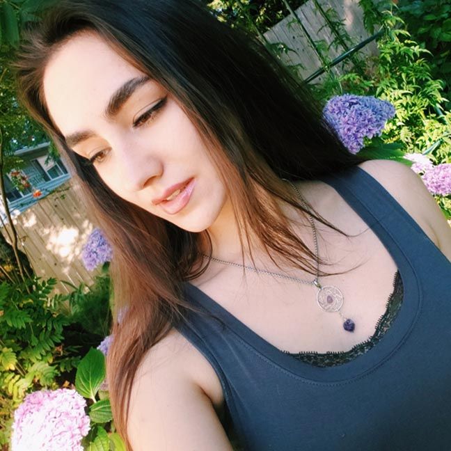 Raw Amethyst Dream Catcher Necklace
