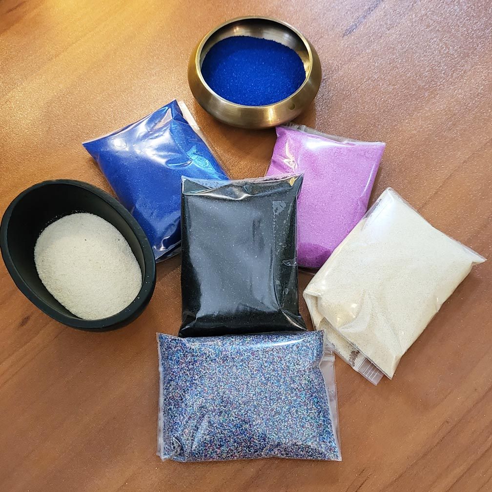 🏖️Color Sand for Altars, Burners and Crystals.