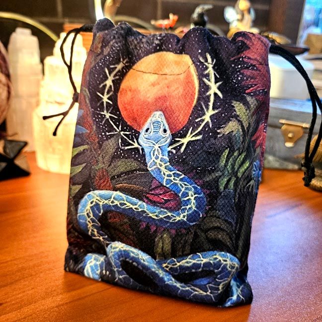 🌕 Moonrise Serpent Pouch Drawstring Pouches