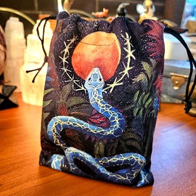 🌕 Moonrise Serpent Pouch Drawstring Pouches