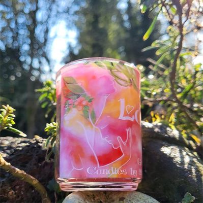 Love Organic Soy Candle for Heart Opening, Harmony &amp; Connection