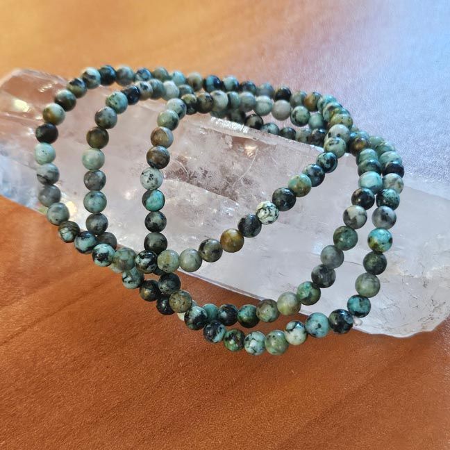 💚African Turquoise Bracelet 4mm