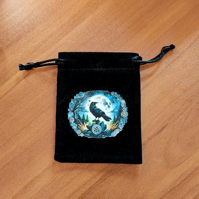 🐦‍⬛​Crow Velveteen Art Pouch