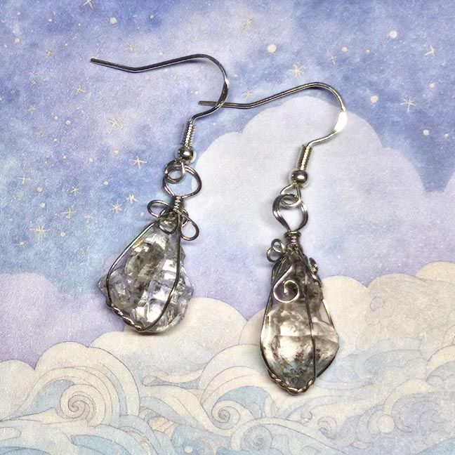 💎Spirit Guides – Tibetan Herkimer Earrings