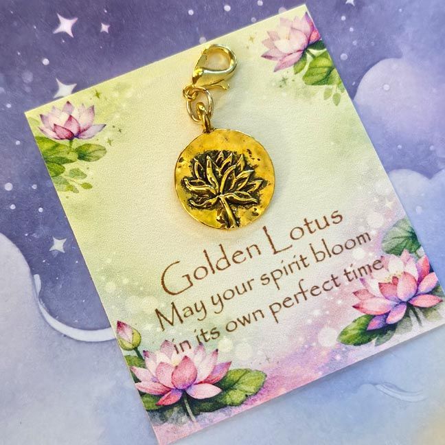 🪷​Golden Lotus — Clip‑On Blessing
