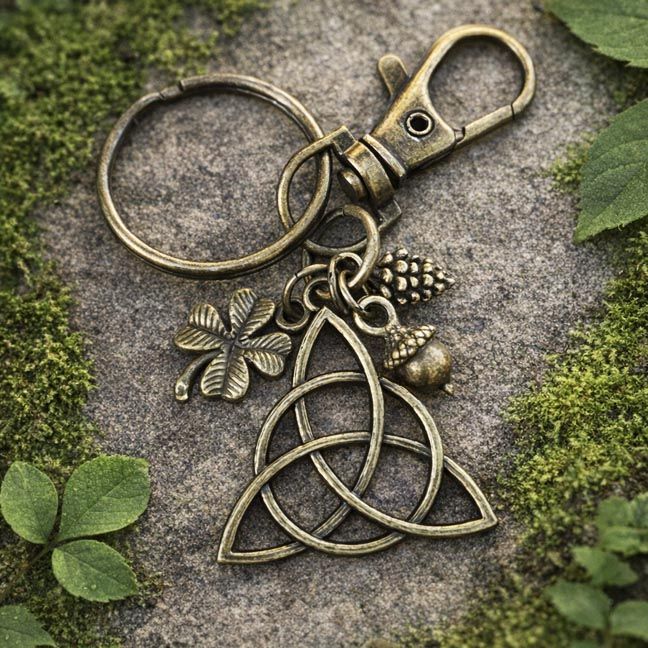 🍀​Forest Blessings Triquetra Key Chain