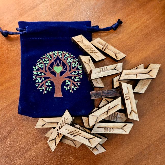 🪵Ogham Runes in Oak Wood