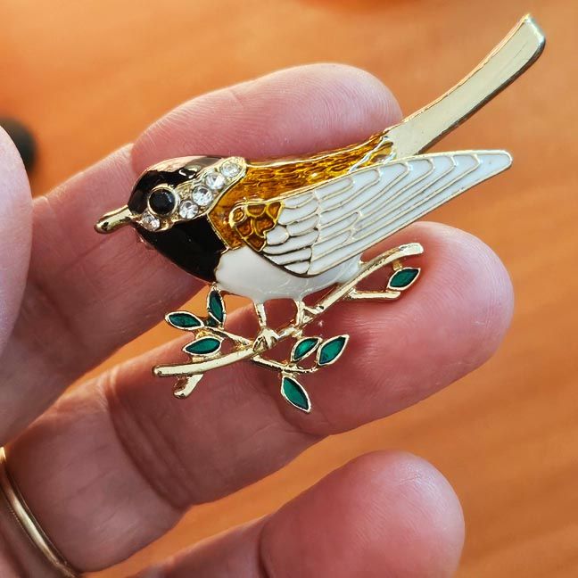 Chickadee Brooch — A Tiny Song of Joy